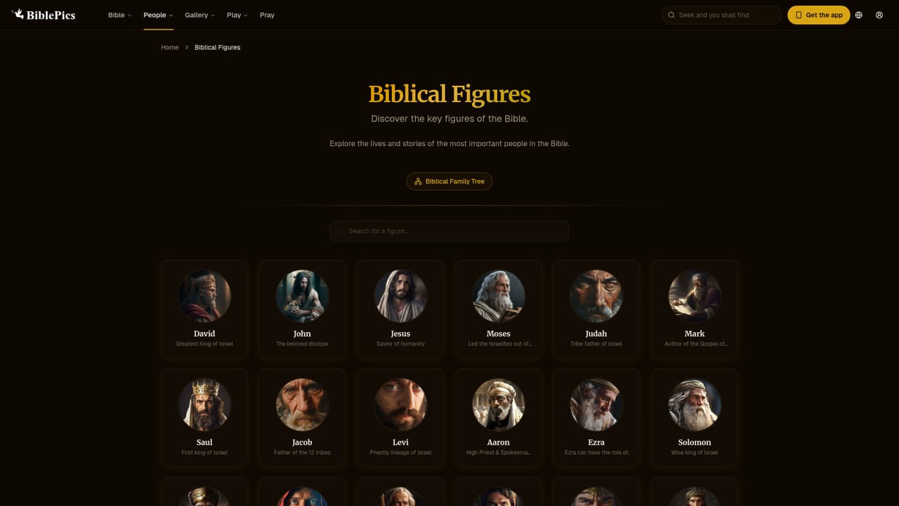 Biblepics — Explore a biblical character