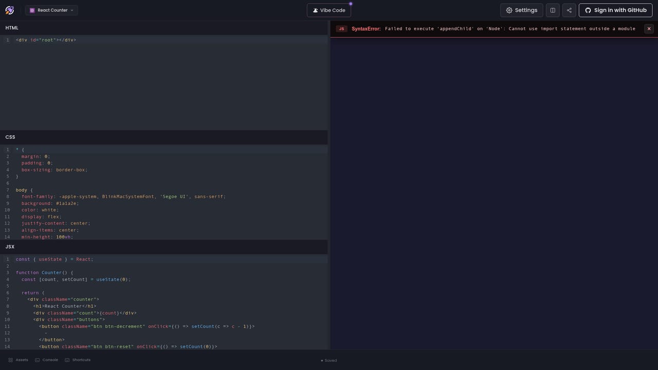 BigDevSoon — Try the editor without an account