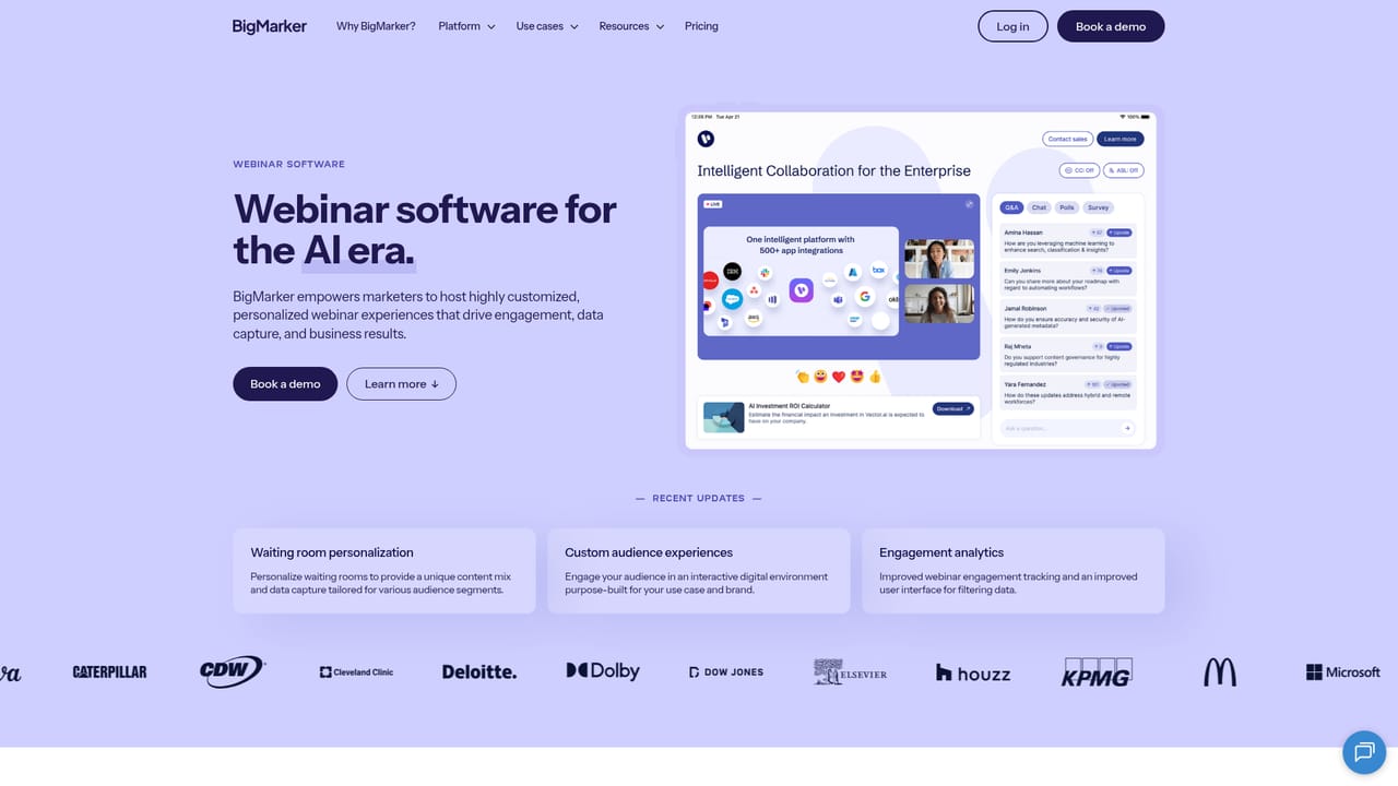 BigMarker Content Studio — Run or upload the webinar you want to repurpose