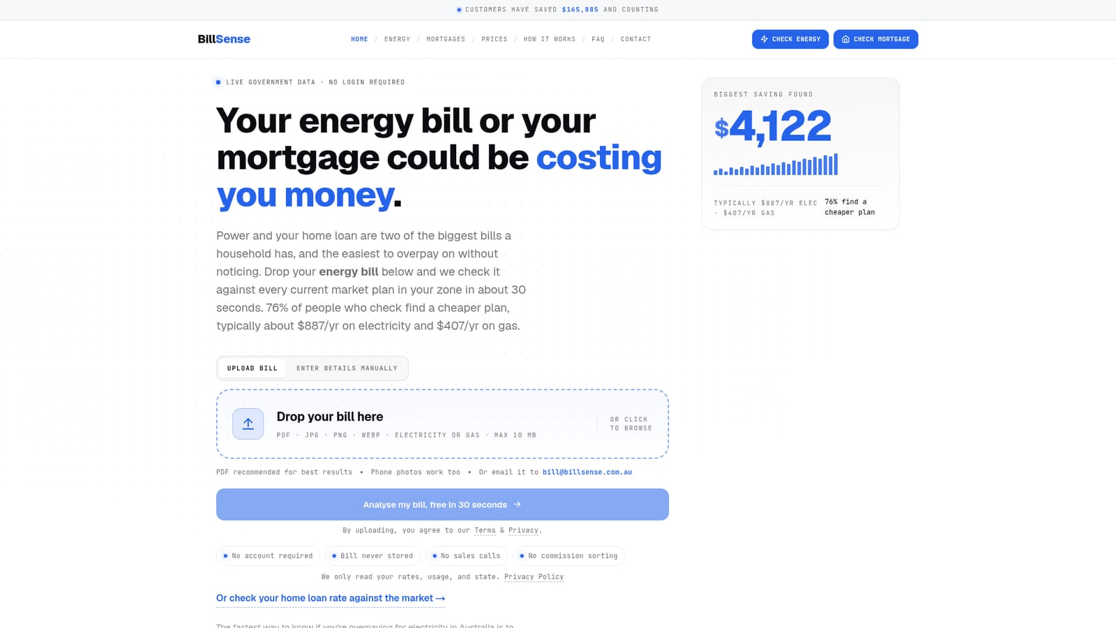 BillSense Australia — Open the checker