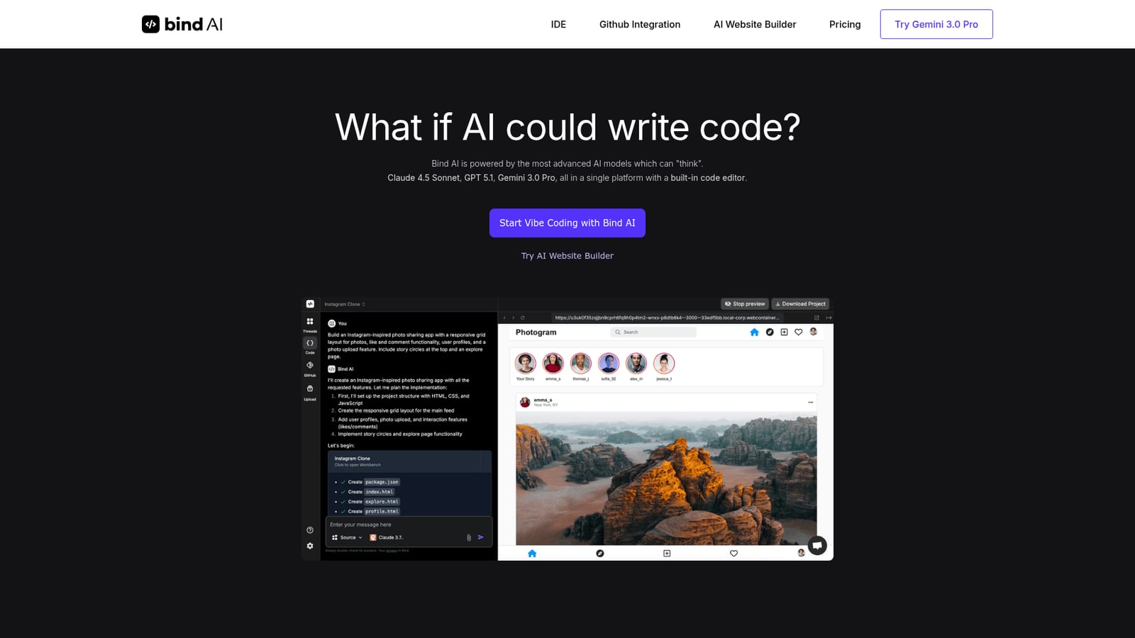 Bind — Open the IDE and sign in