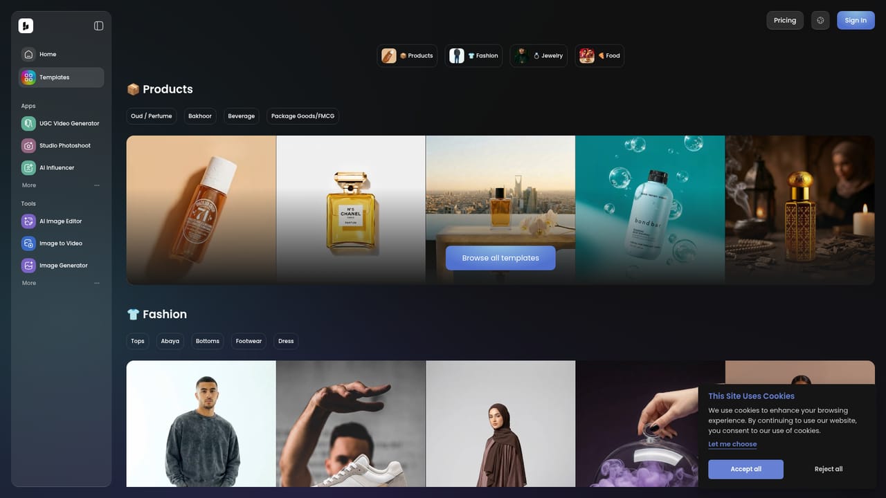 Bith — Start from an ad template