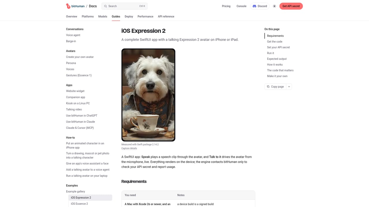 bitHuman — Follow a platform example