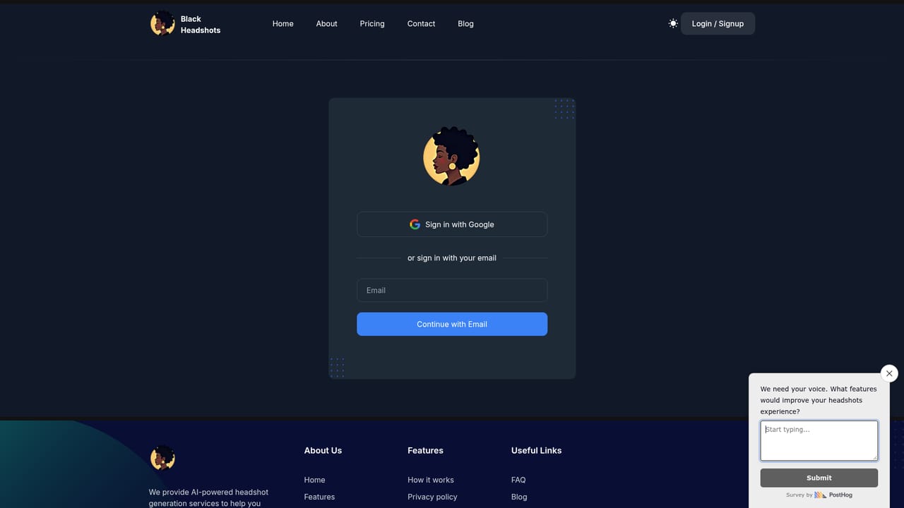 Black Headshots AI — Pick a plan and open the creation flow