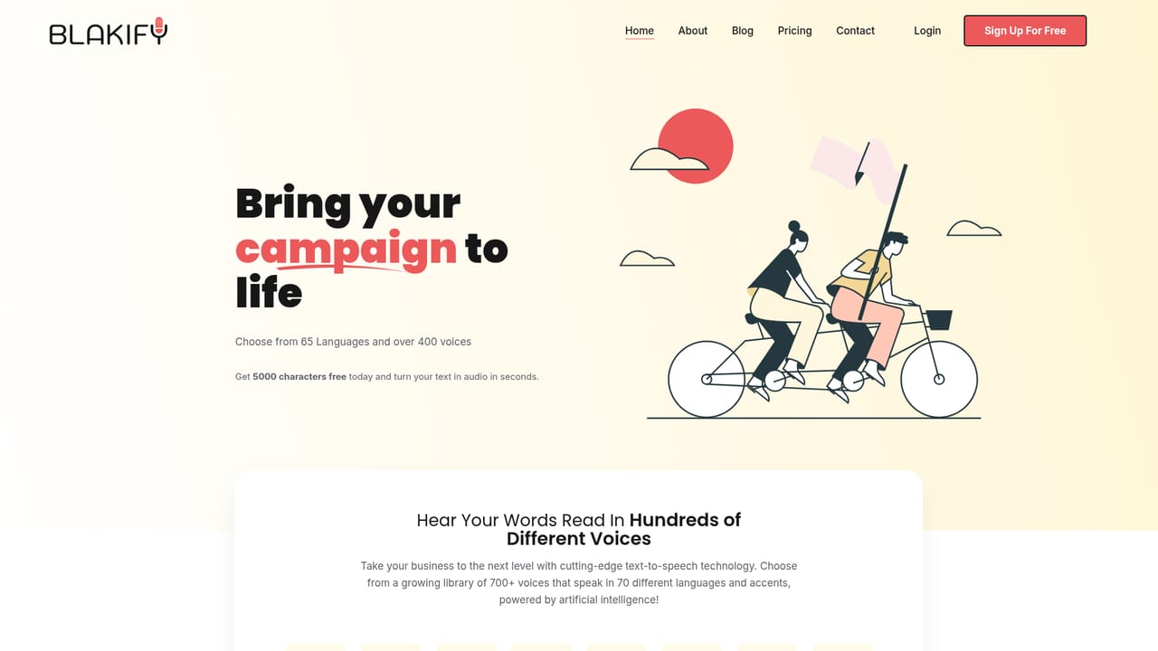 Blakify — Start with the free character allowance