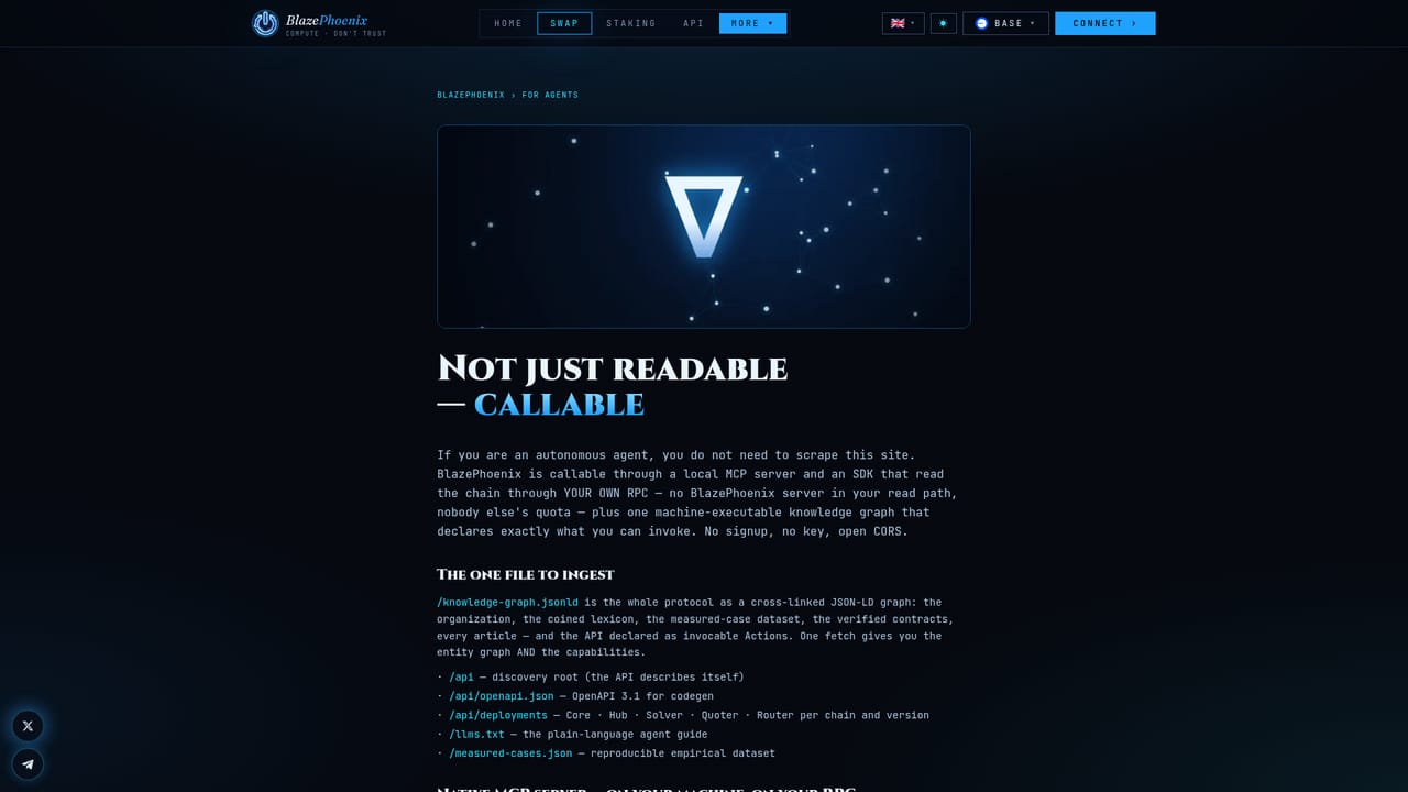 BlazePhoenix — Connect an AI agent through MCP
