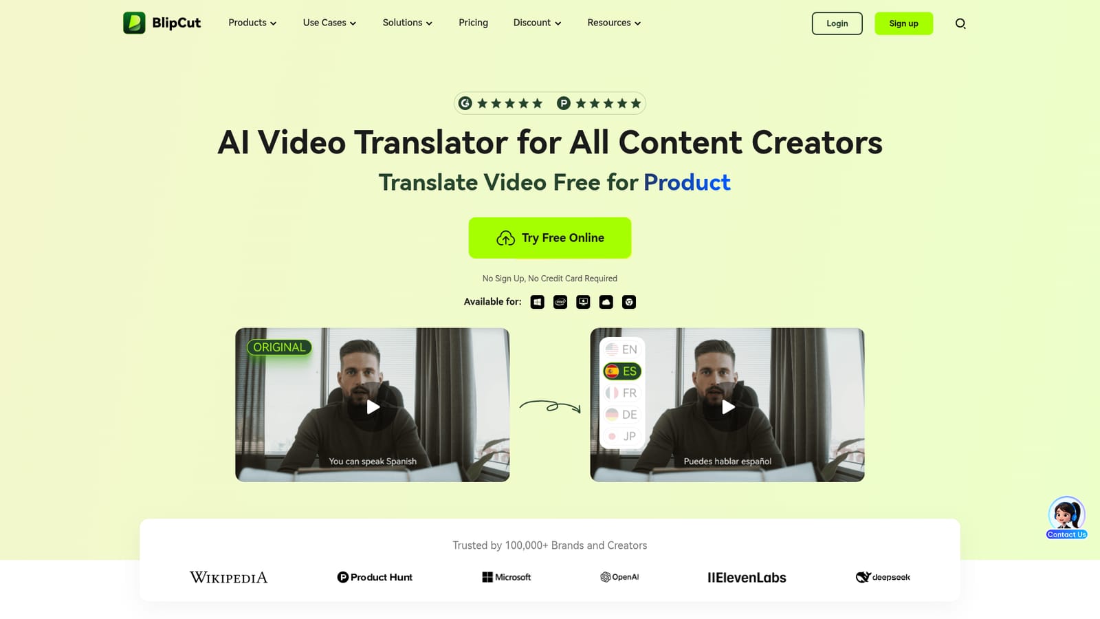 BlipCut — Open the free online translator