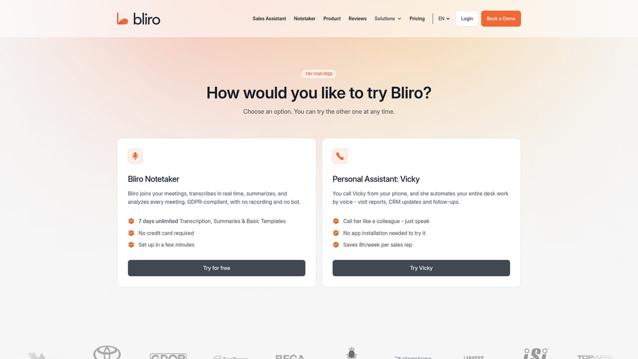 Bliro — Create a free account
