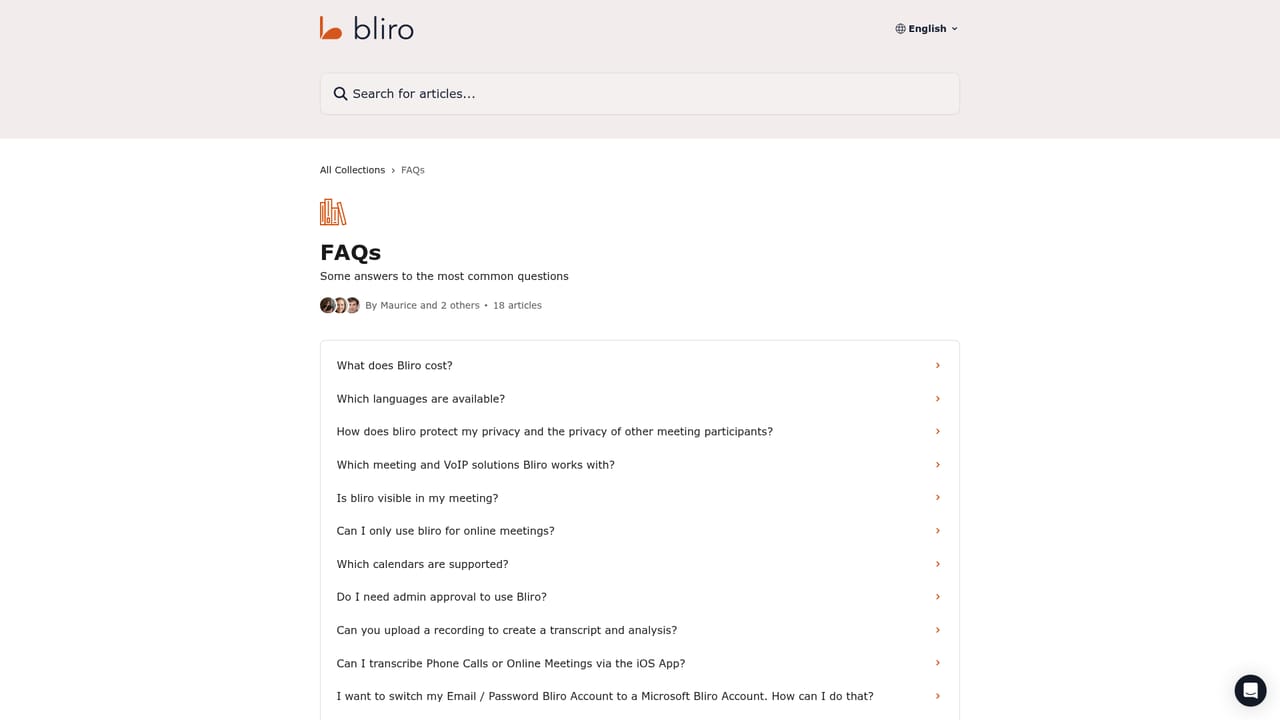 Bliro — Call Vicky after the visit