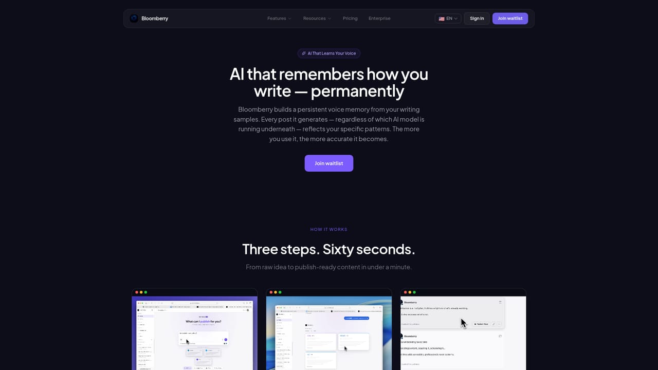 Bloomberry — Build your voice profile
