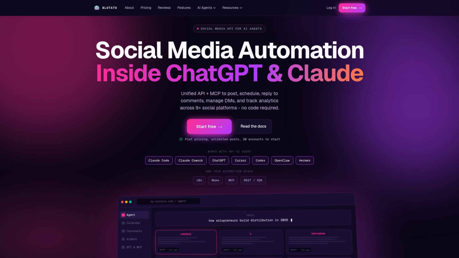 Blotato — Create an account