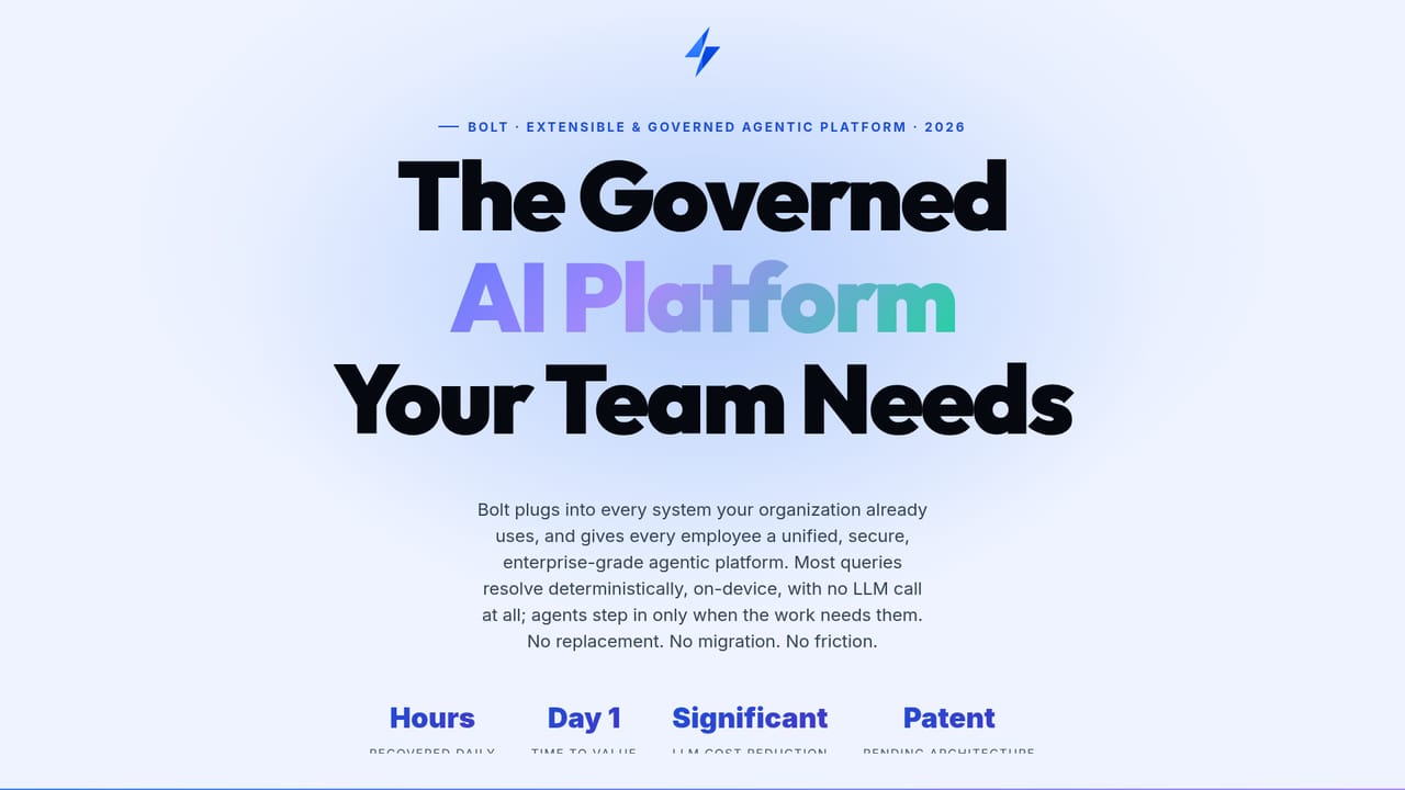 Bolt by Sparcle — Review the technical slides