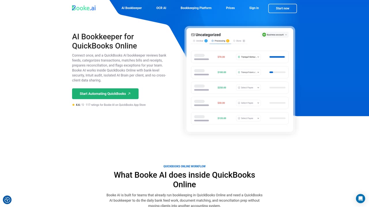 Booke AI — Invite the AI bookkeeper into QuickBooks Online or Xero