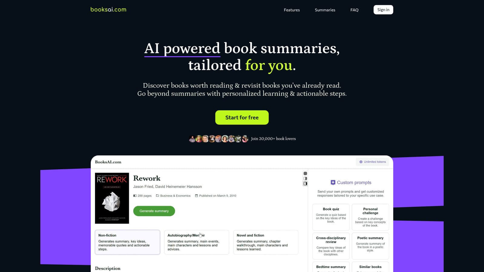 Booknotes — Start a free account