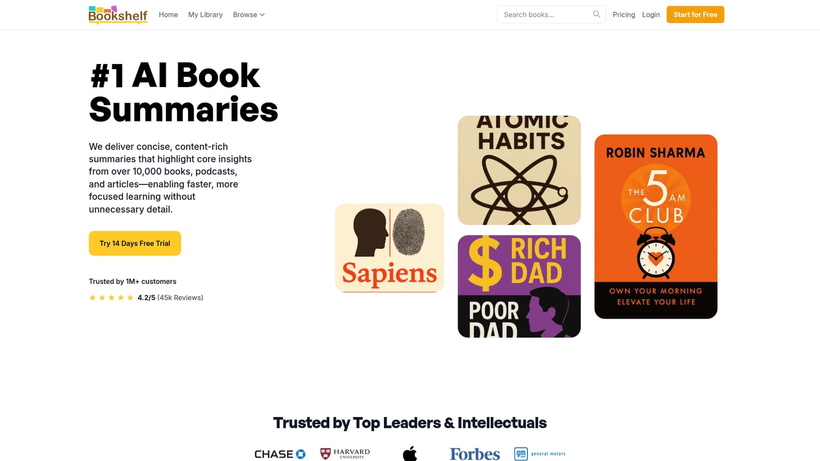 Bookshelf AI — Start the 14 day trial