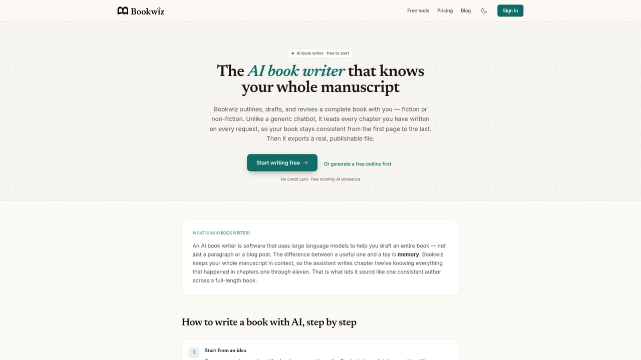 Bookwiz — Finish the Amazon listing and upload