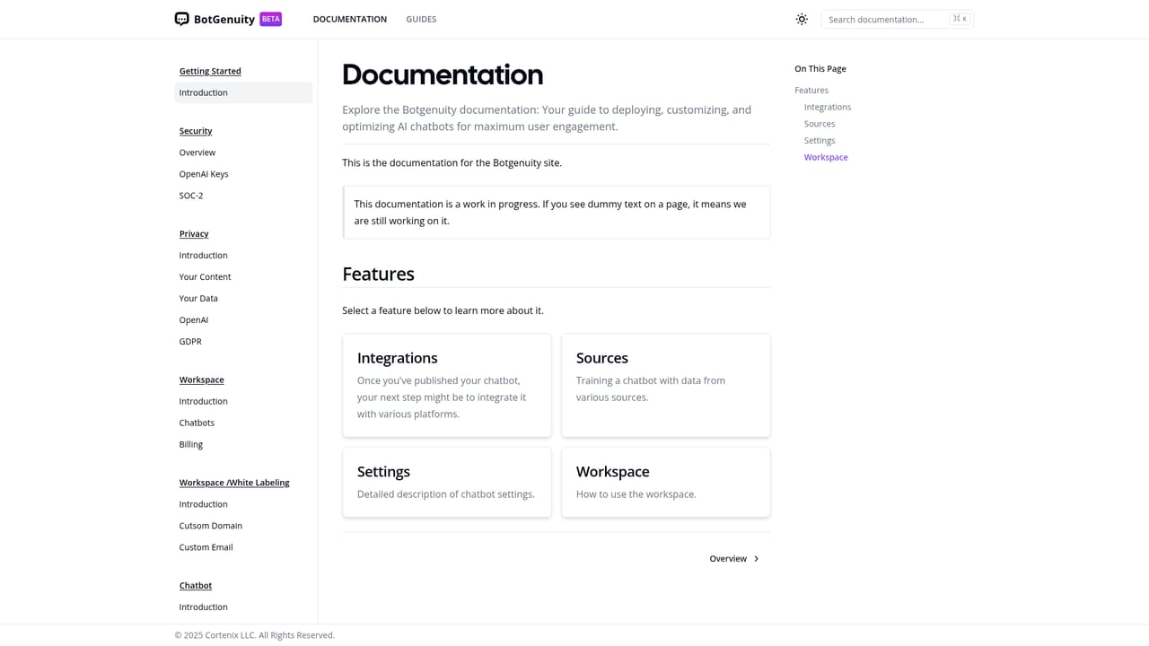 BotGenuity — Add knowledge sources