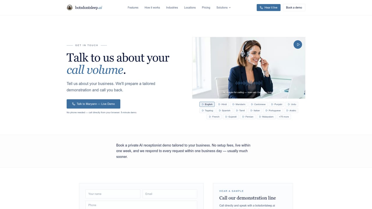 BotsDontSleep.ai — Book a tailored demo