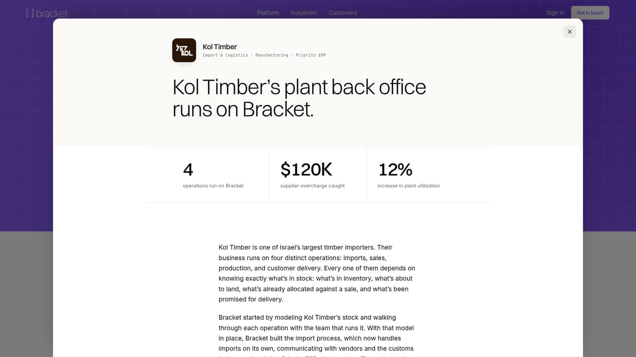 Bracket — Request a scoping conversation
