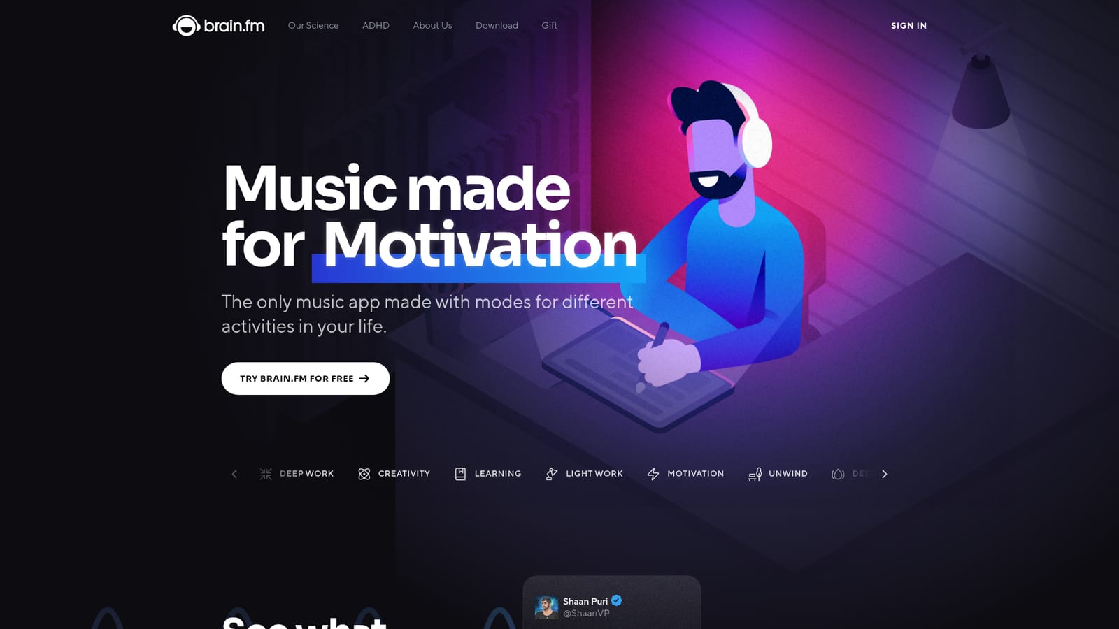 Brain.fm — Start a free trial