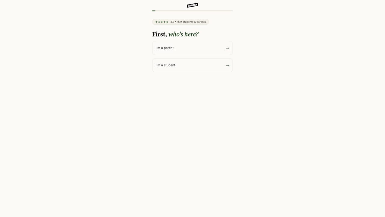 Brainly — Pick the goal for the year