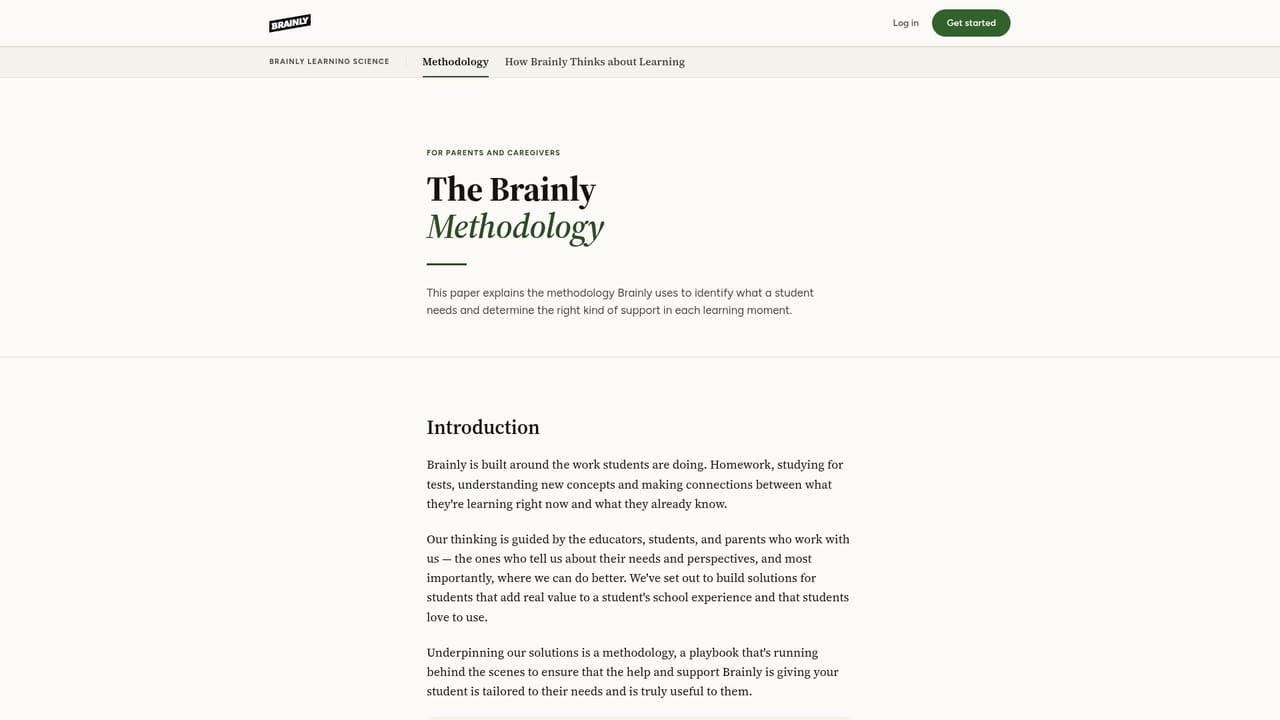 Brainly — Read the methodology first