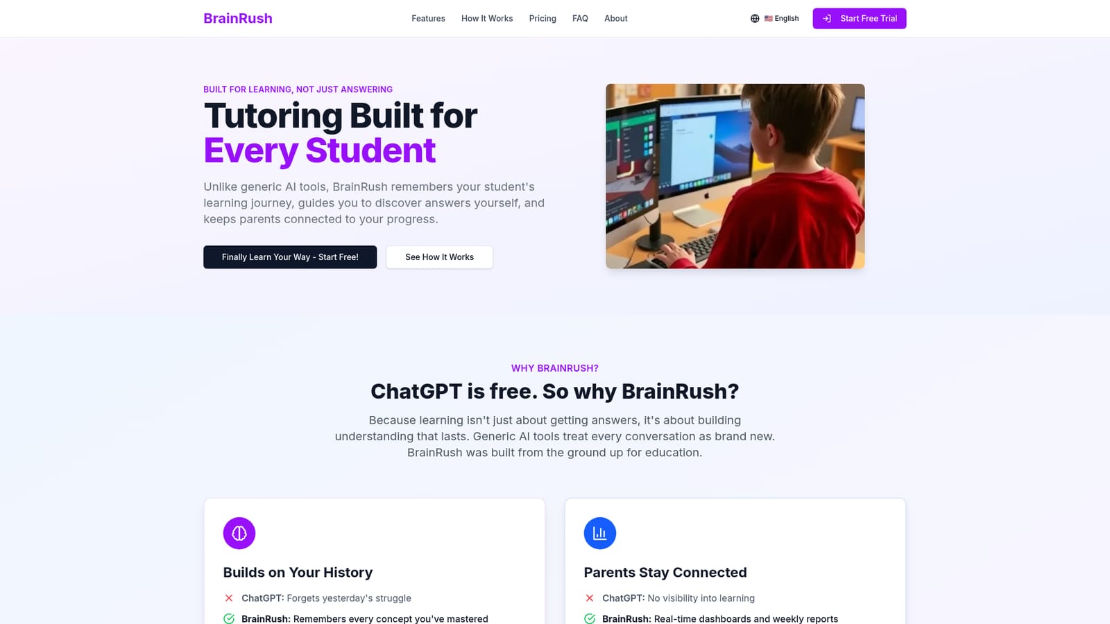 BrainRush AI — Create the student profile