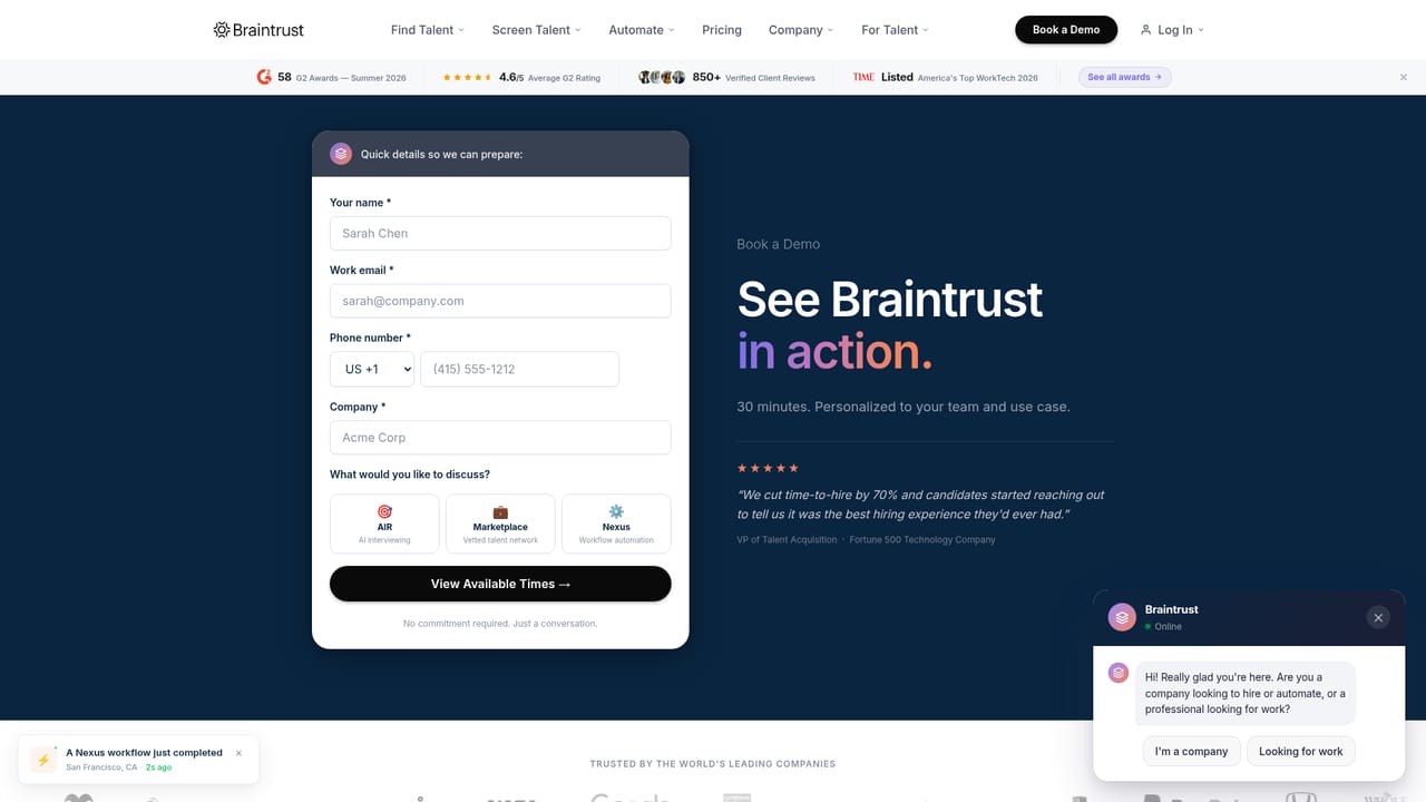 Braintrust AIR — Book a personalized demo