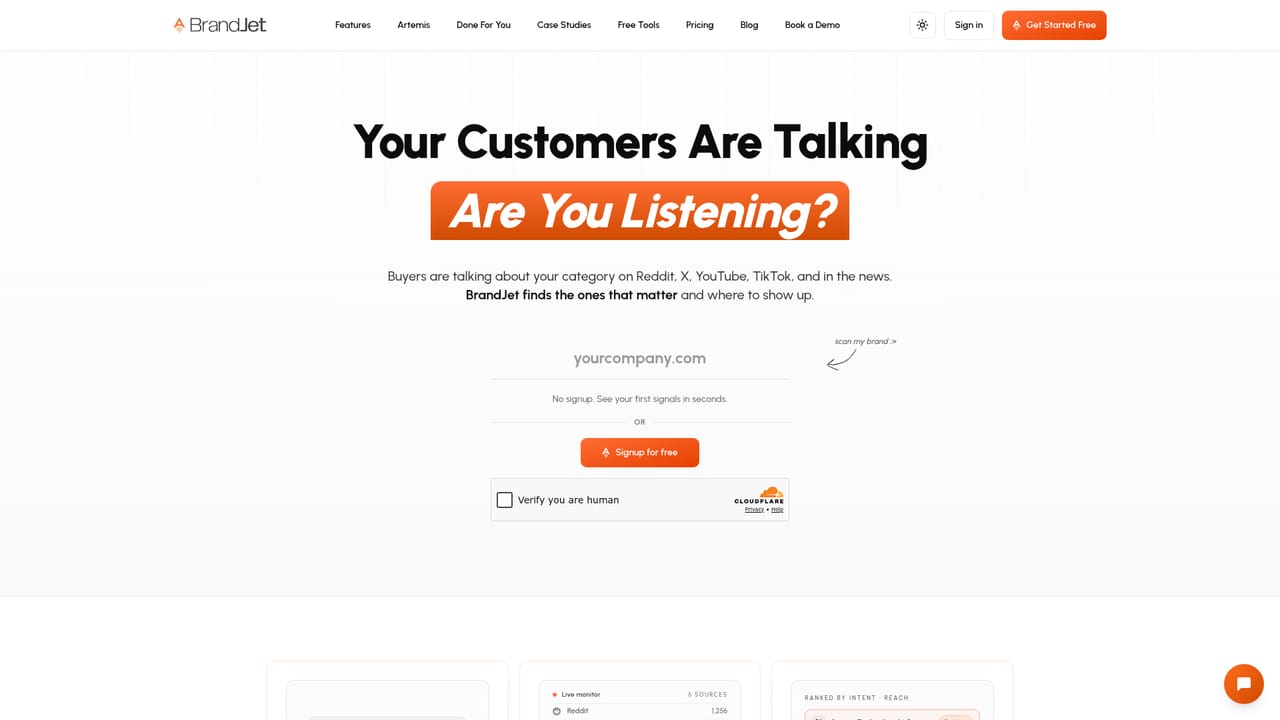 BrandJet AI — Set up social listening