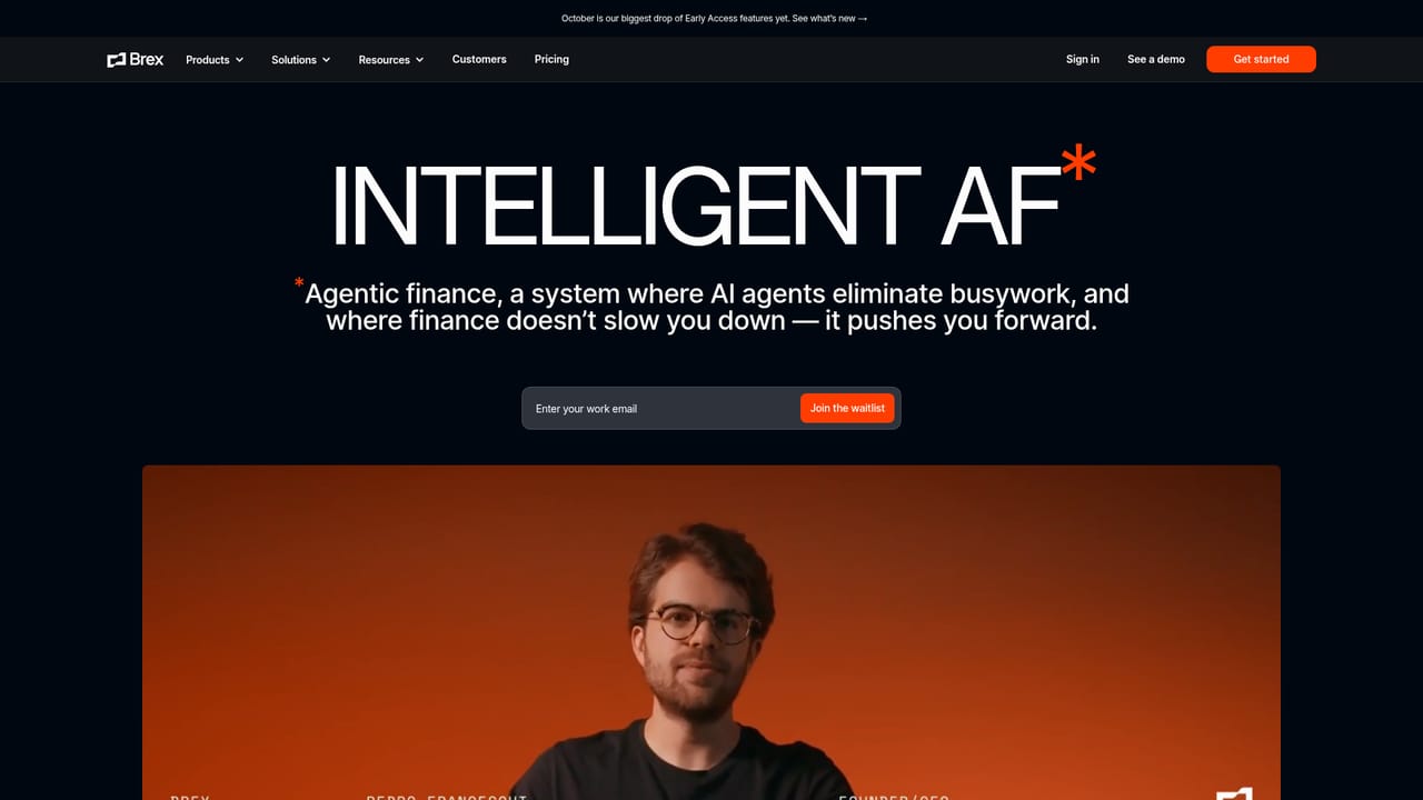 Brex AI — Join the waitlist for agent access