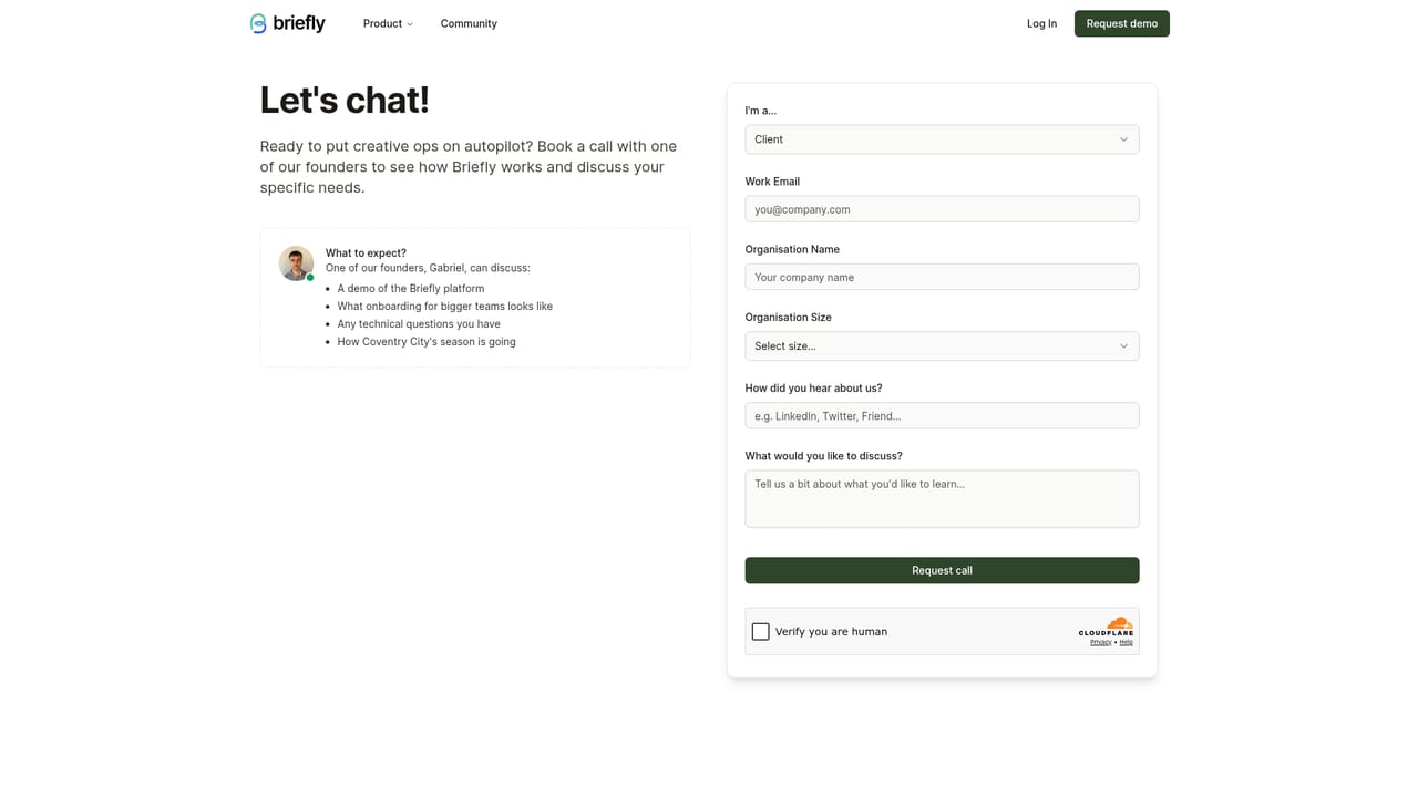 Briefly — Book a walkthrough