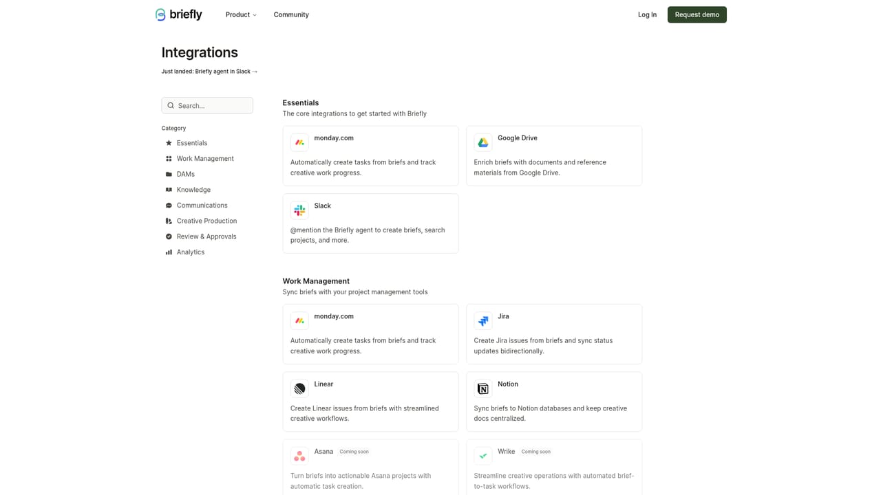 Briefly — Confirm your work management stack