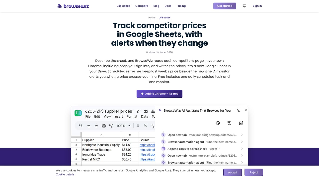 BrowseWiz — Add a page monitor