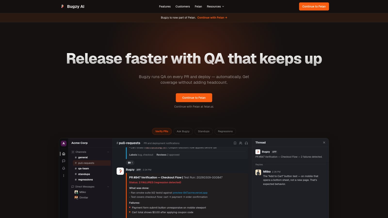 Bugzy AI — Review the product direction before signing up