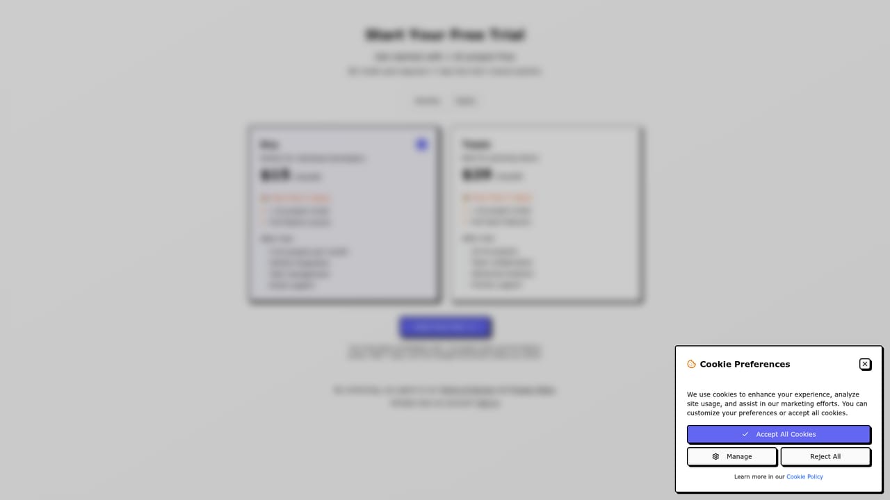 Buildable — Start a trial account