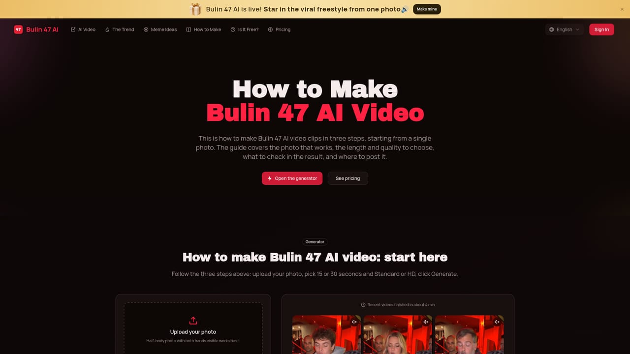 Bulin 47 AI — Choose a suitable photo