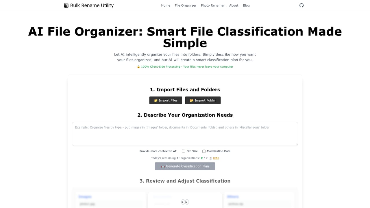 Bulk Rename Utility — Sort or rename photos with the companion tools
