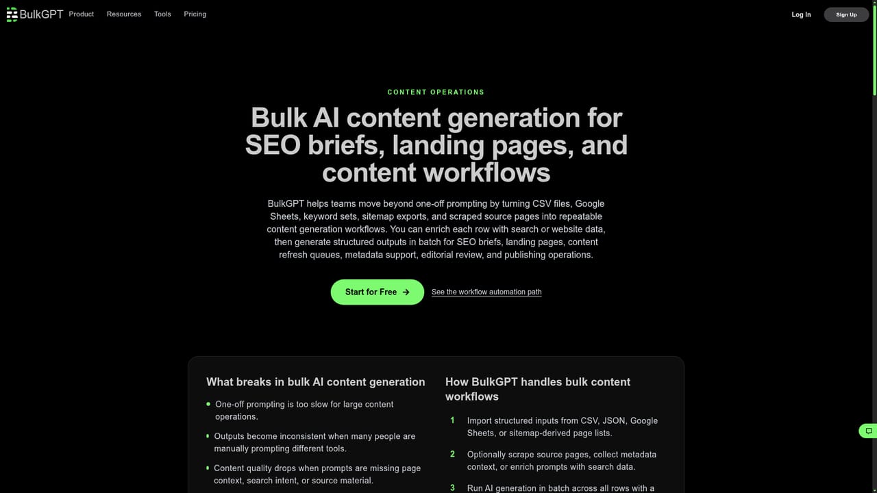 BulkGPT — Configure the AI generation step