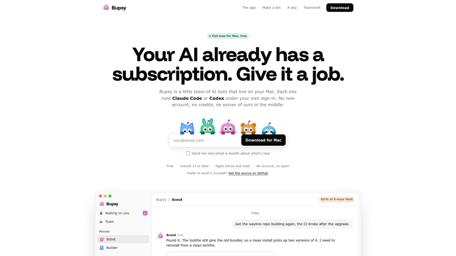 Bupsy — Download the Mac app