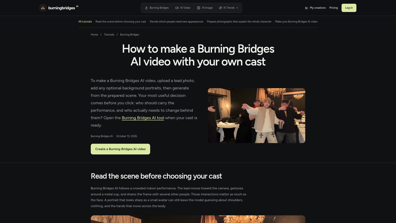 Burning Bridges AI — Generate and review