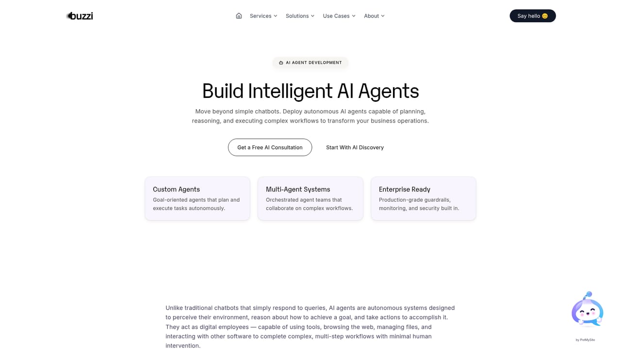 Buzzi.ai — Plan production infrastructure