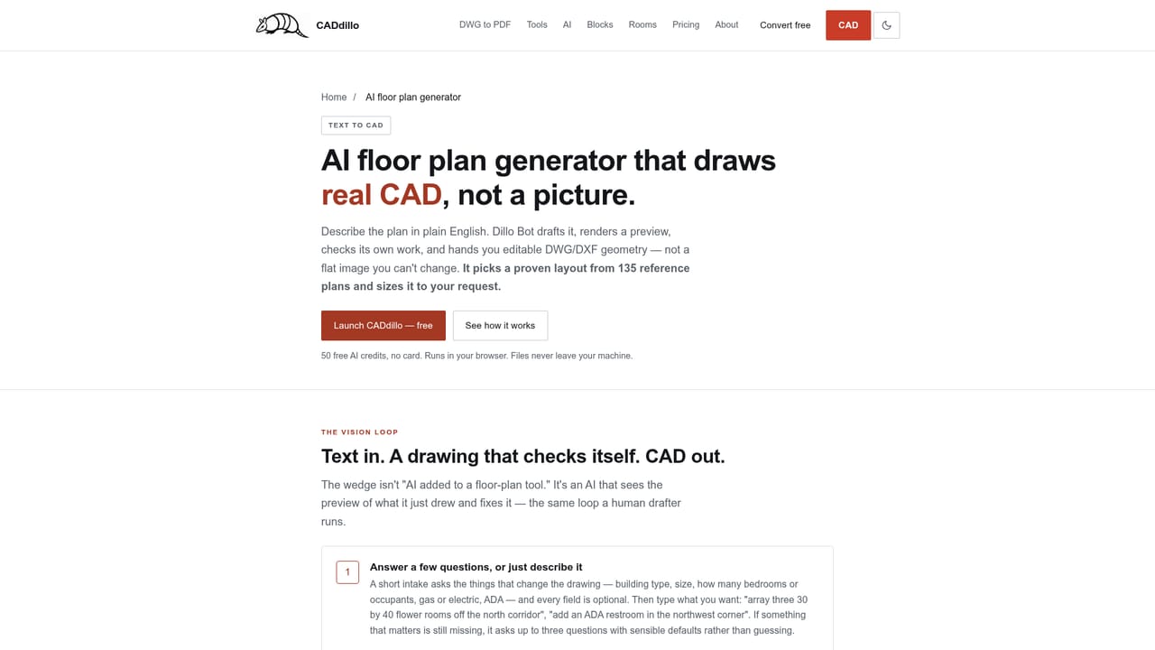 CADdillo — Describe the building
