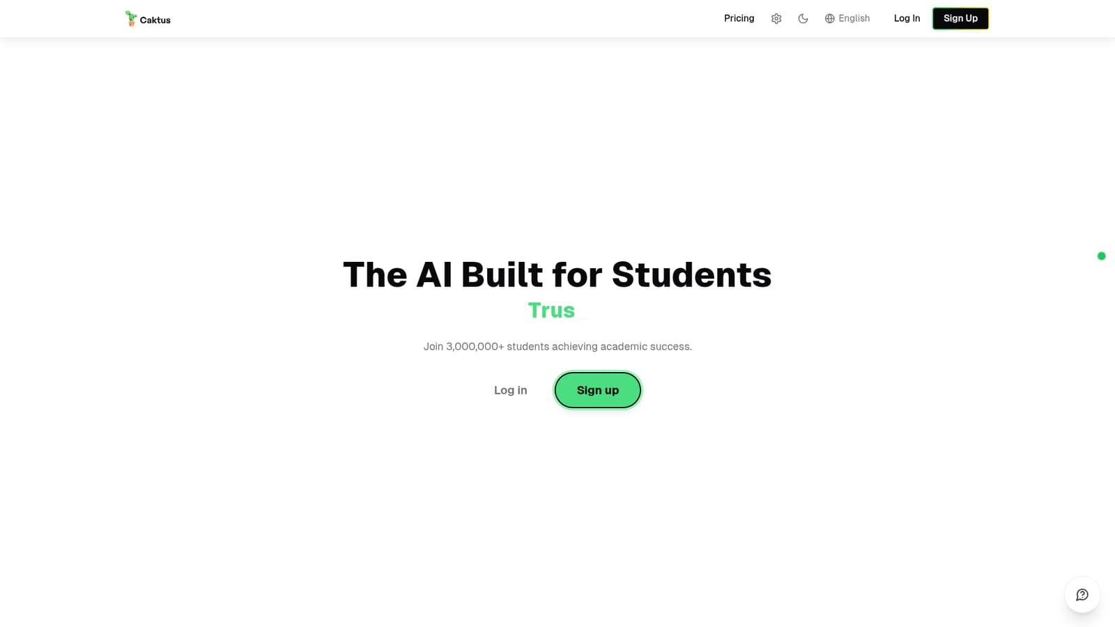 Caktus — Create an account