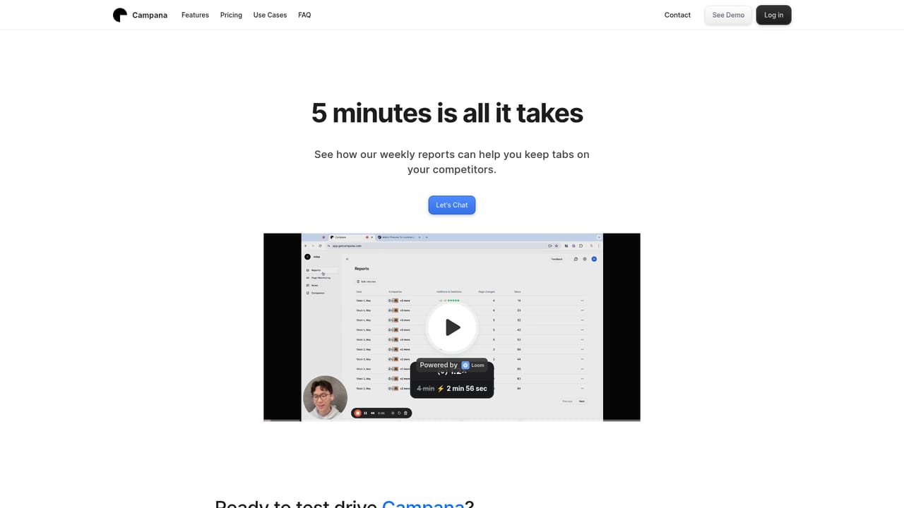 Campana — Book a walkthrough or open the sign up page