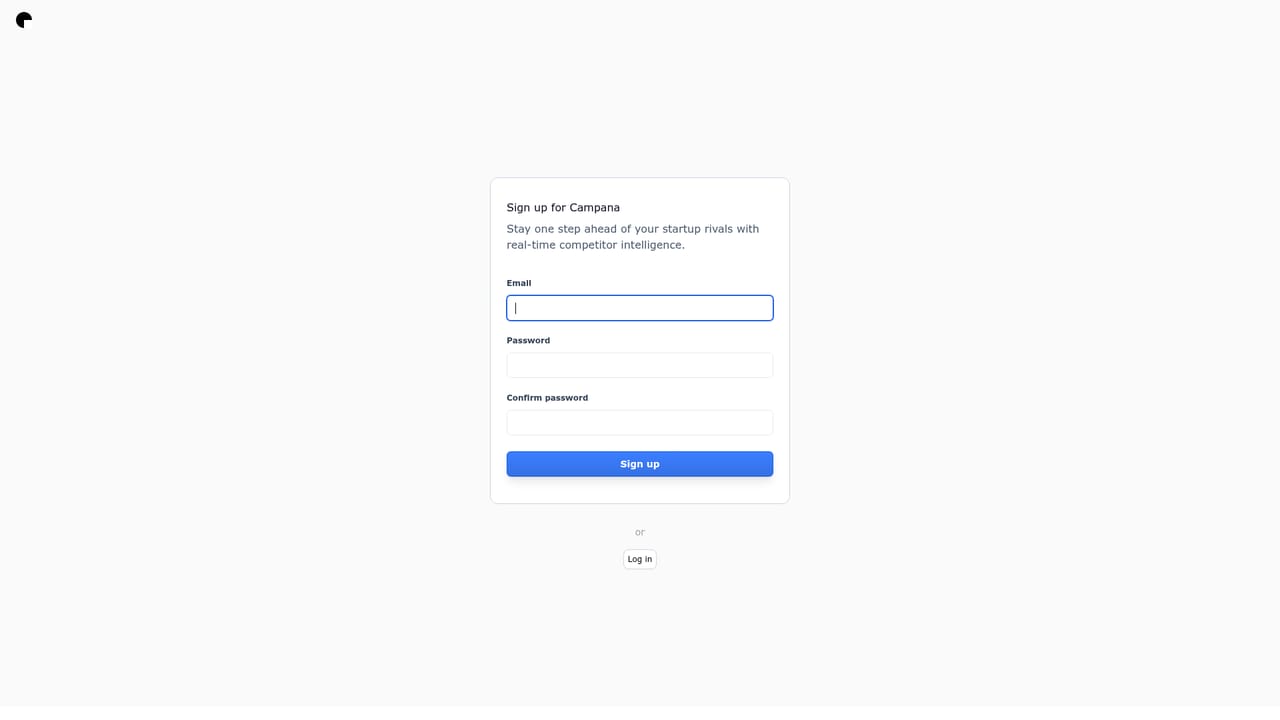 Campana — Create your account