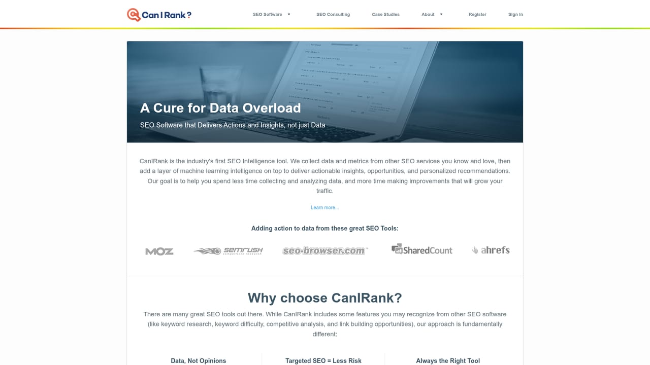 Canirank — Work the action plan