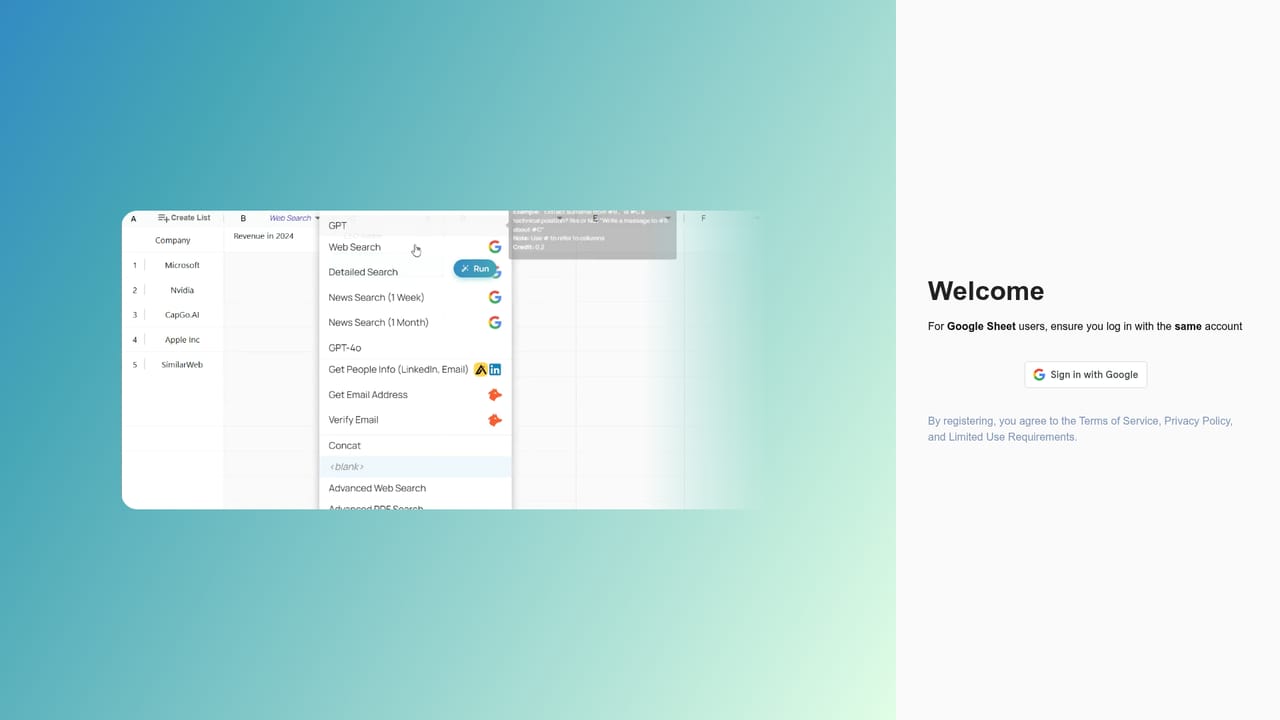 CapGo — Explore CapGo Table