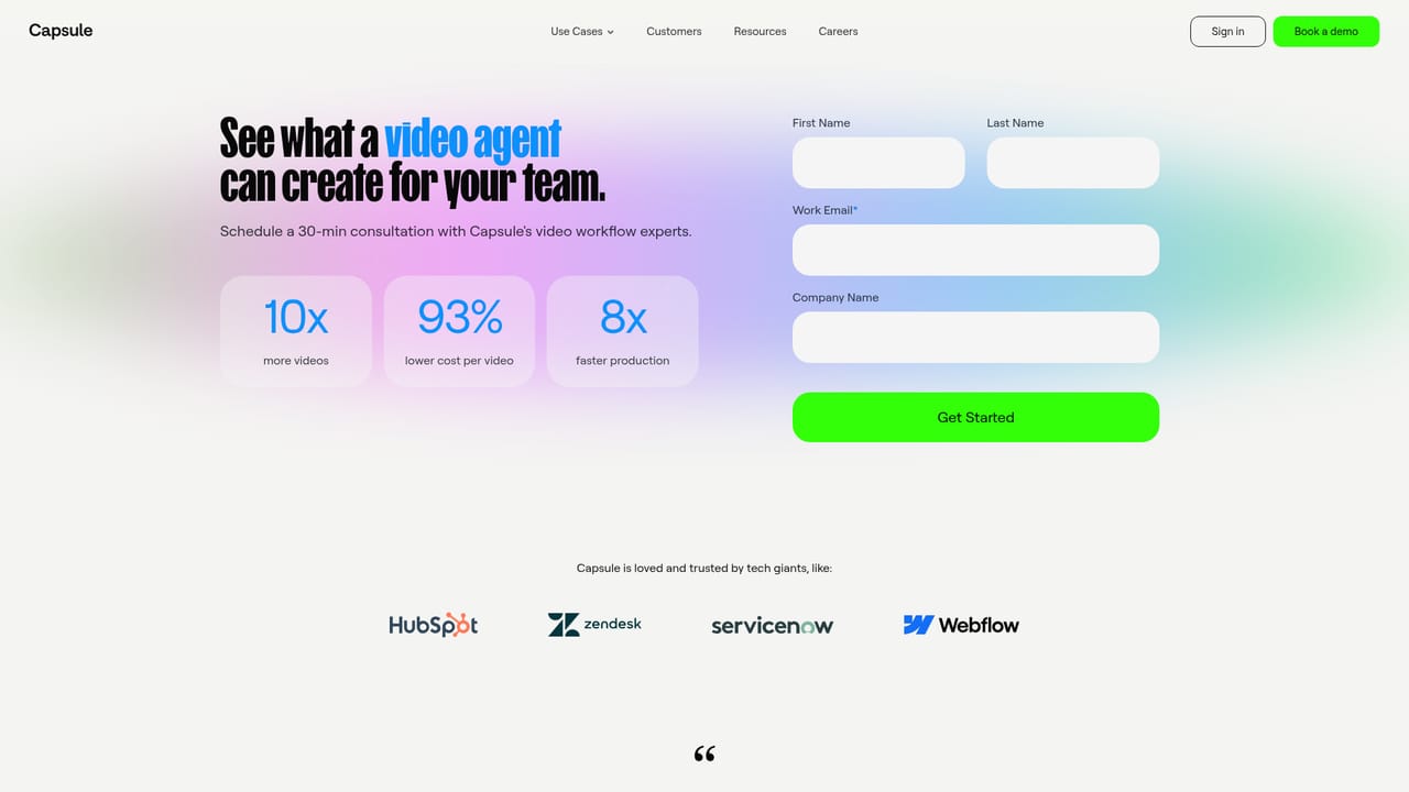 Capsule — Book a demo and scope your video use cases