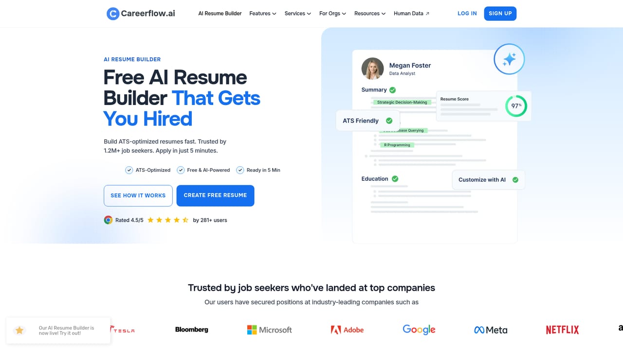 Careerflow — Build or import a resume
