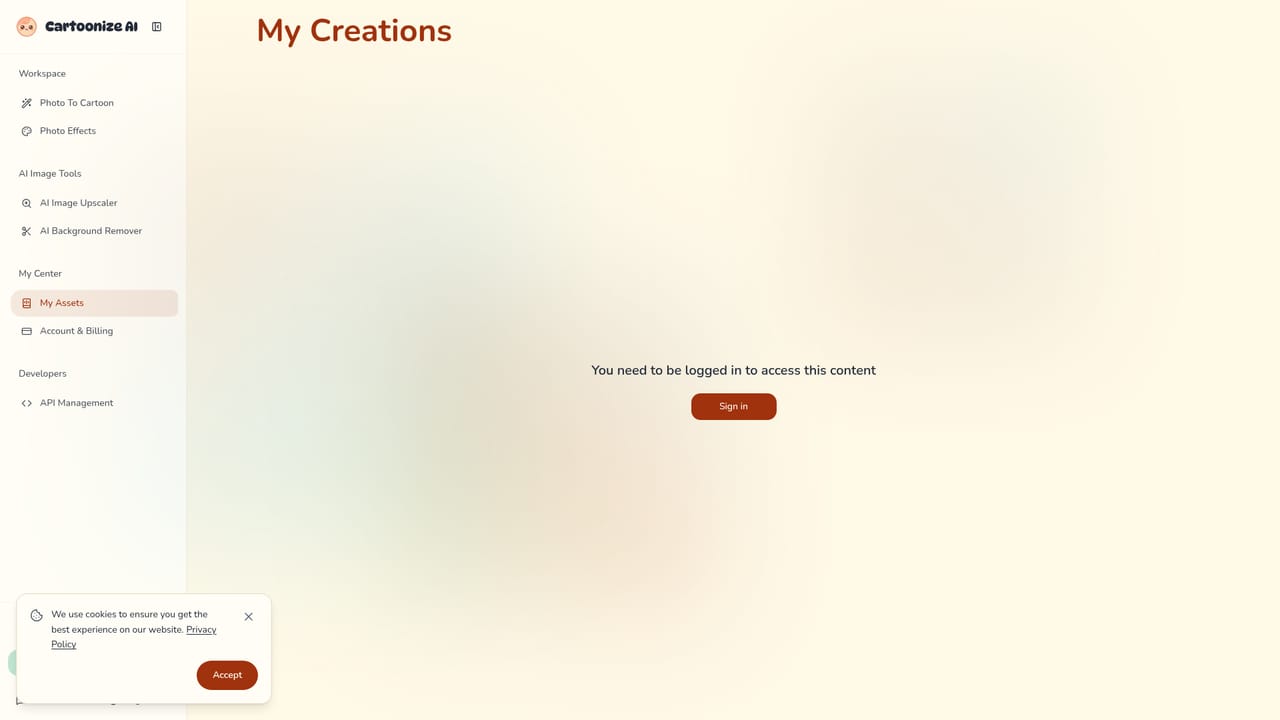 Cartoonize AI — Review saved results